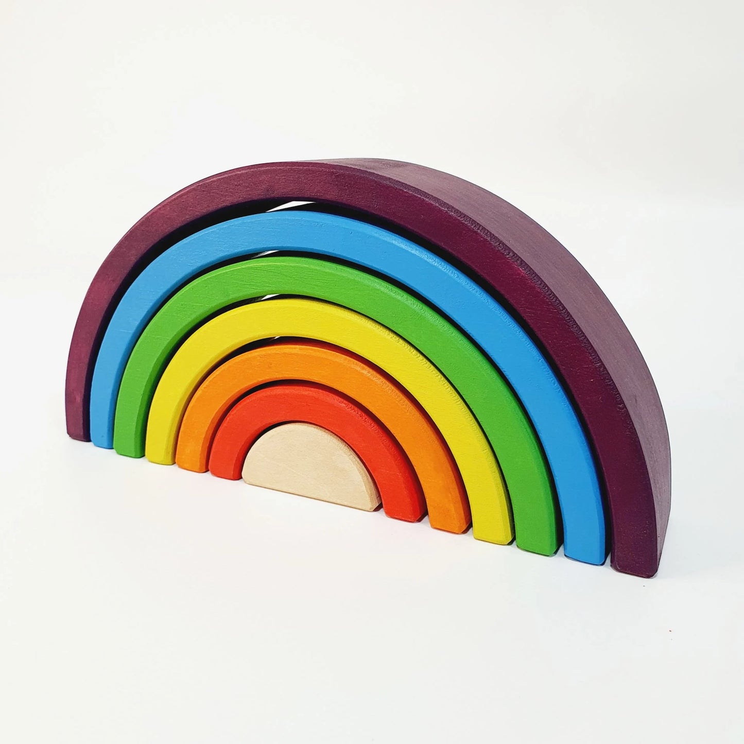 Waldorf 7 Piece Rainbow Set Sunset - Wooden Toy 25 Pieces